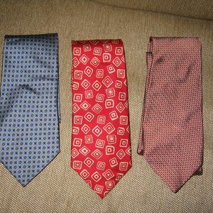 ❤️4 CHARVET Place Vendome Multi Color Ties Neckties Made in France